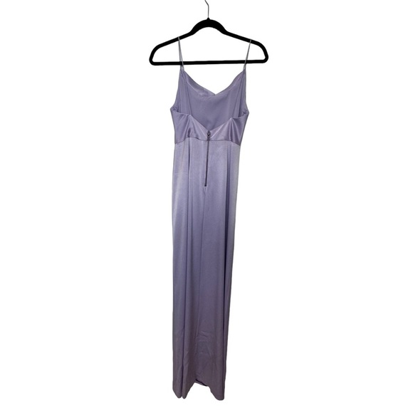 Alice + Olivia Purple Diana Satin Maxi Gown Dress Sz. 4 - Picture 6 of 11